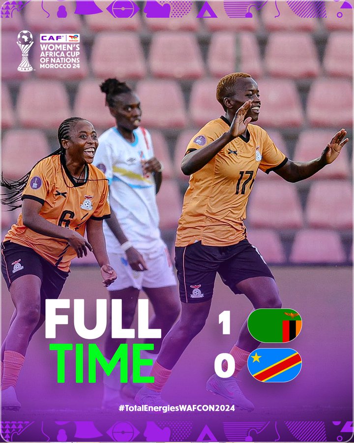 Zambia Beats DR Congo 1-0 in Women’s AFCON Qualifier
