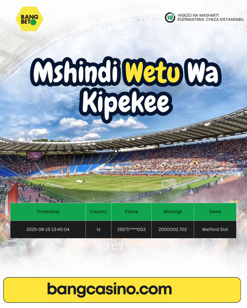 Daily Jackpot Winner in Tanzania Scoops TZS 200,000 on Bangbet
