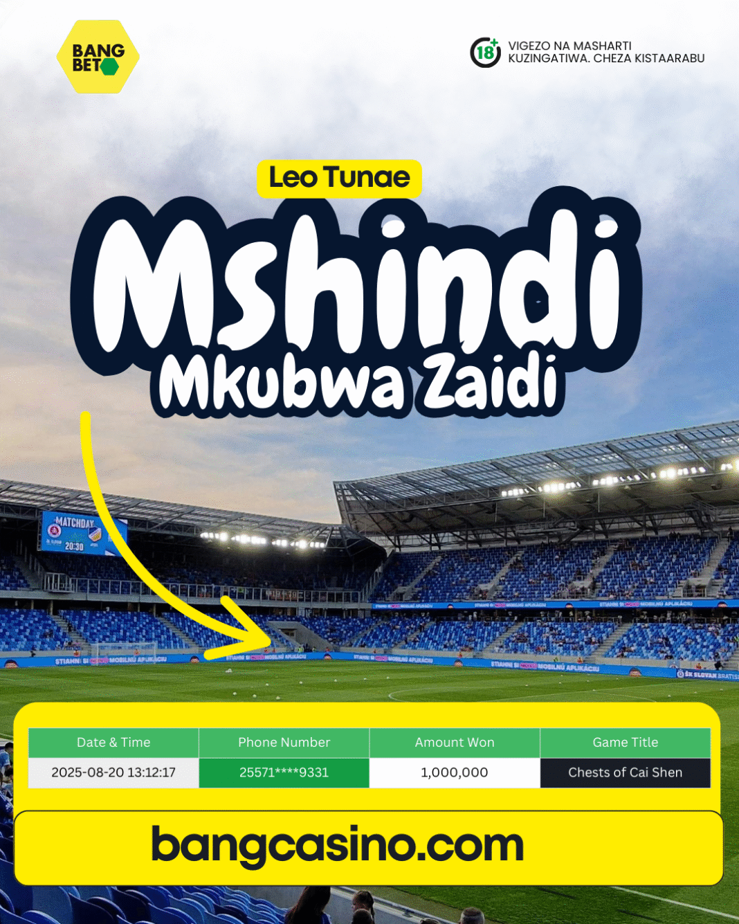🎰 How a Lucky Player Won TZS 1,000,000 Jackpot on Bangbet Tanzania