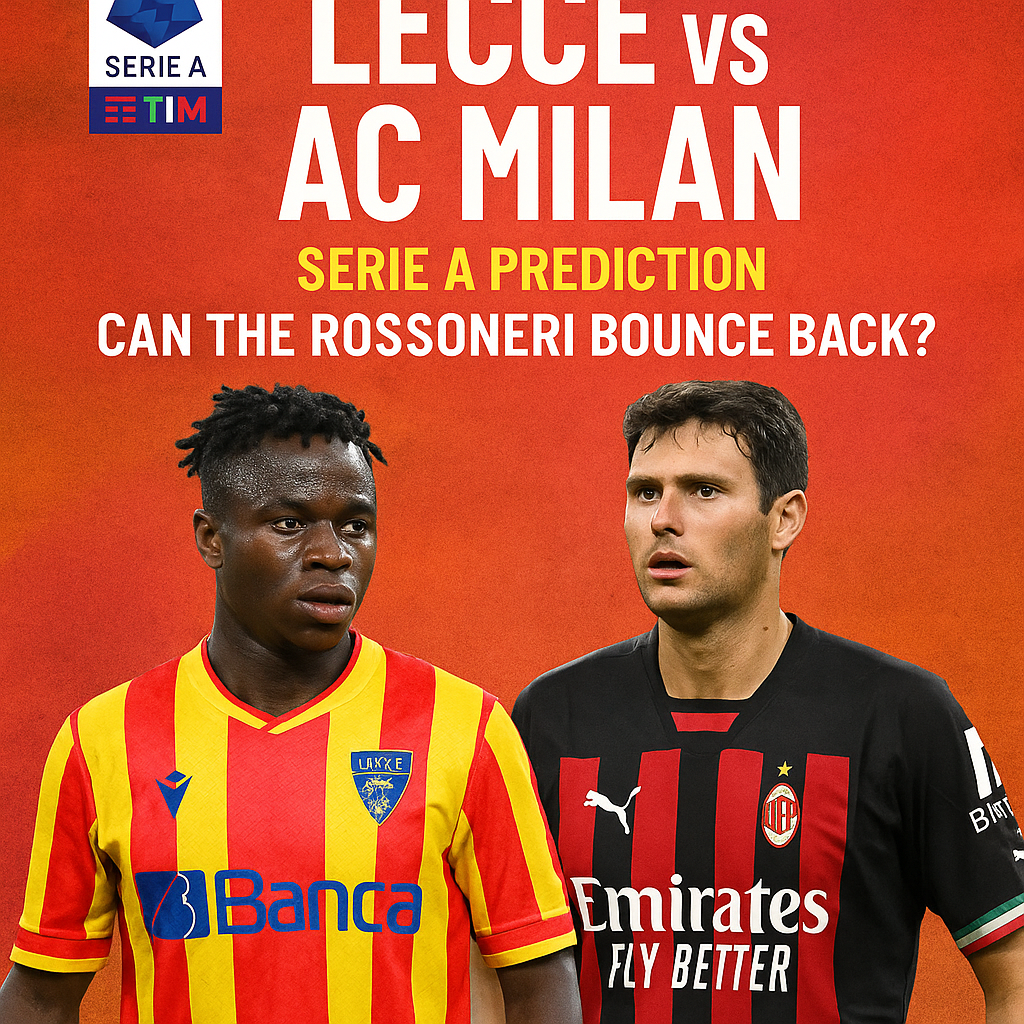 Lecce vs AC Milan Serie A Prediction – Can the Rossoneri Bounce Back?