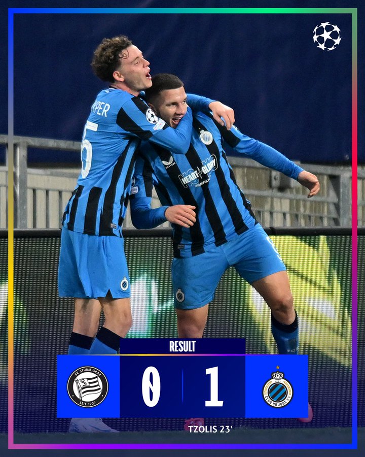 Brugge Secure UCL Win Over Salzburg