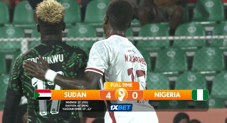 Sudan Thrash Nigeria 4-0 – CHAN Highlights and Report