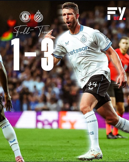 Club Brugge Beat Rangers 3-1 in the UCL Play-Off