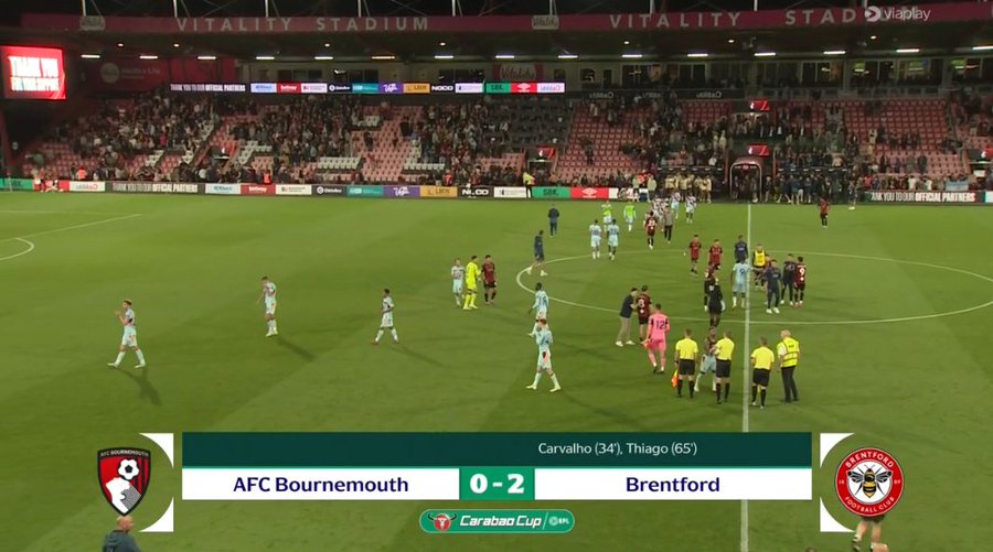 Bournemouth 0-2 Brentford: EFL Cup 1/32-Final Match Recap