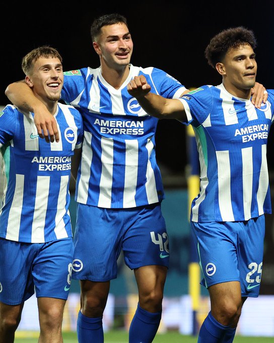 Brighton Demolish Oxford United 6-0 in EFL Cup 1/32 Finals