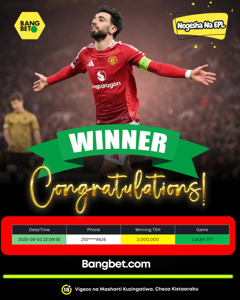 Daily Jackpot Winner Celebrates Big with Bangbet Tanzania 