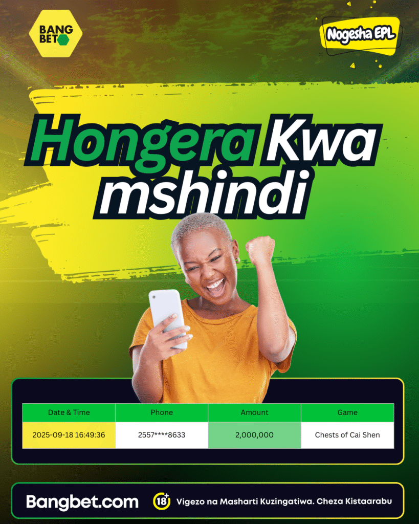 Daily Jackpot Winner Shine on Bangbet Tanzania 