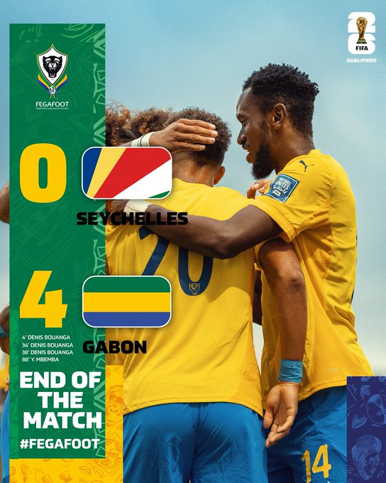 Gabon Thrash Seychelles 4-0 in Africa World Cup Qualifiers