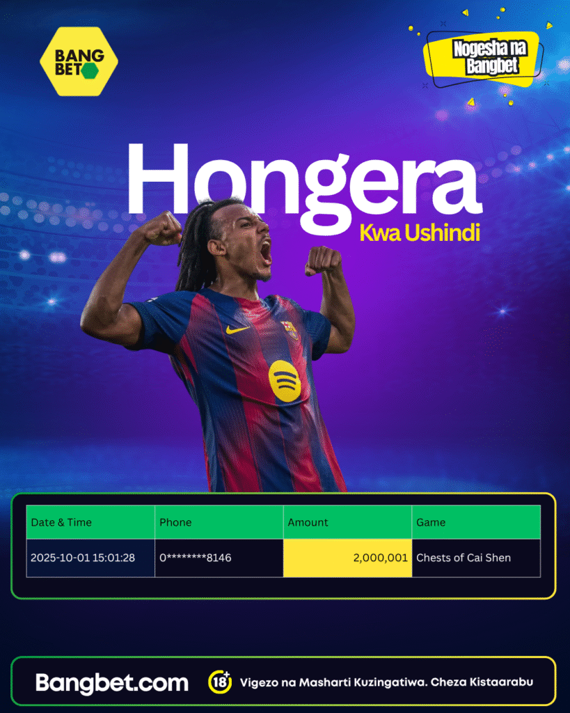 Bangbet Tanzania Jackpot Winner Wins 2M Playing Chests of Cai Shen