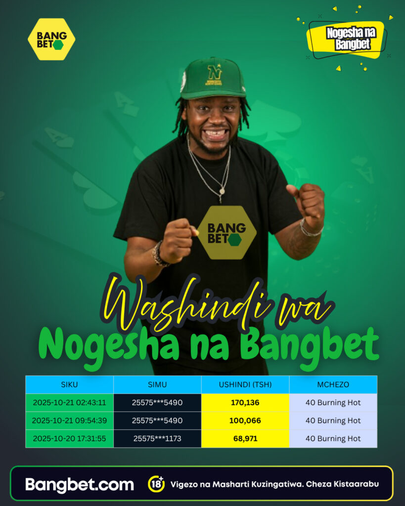 Bangbet Tanzania Daily Jackpot Winners — Big Wins Every Day!