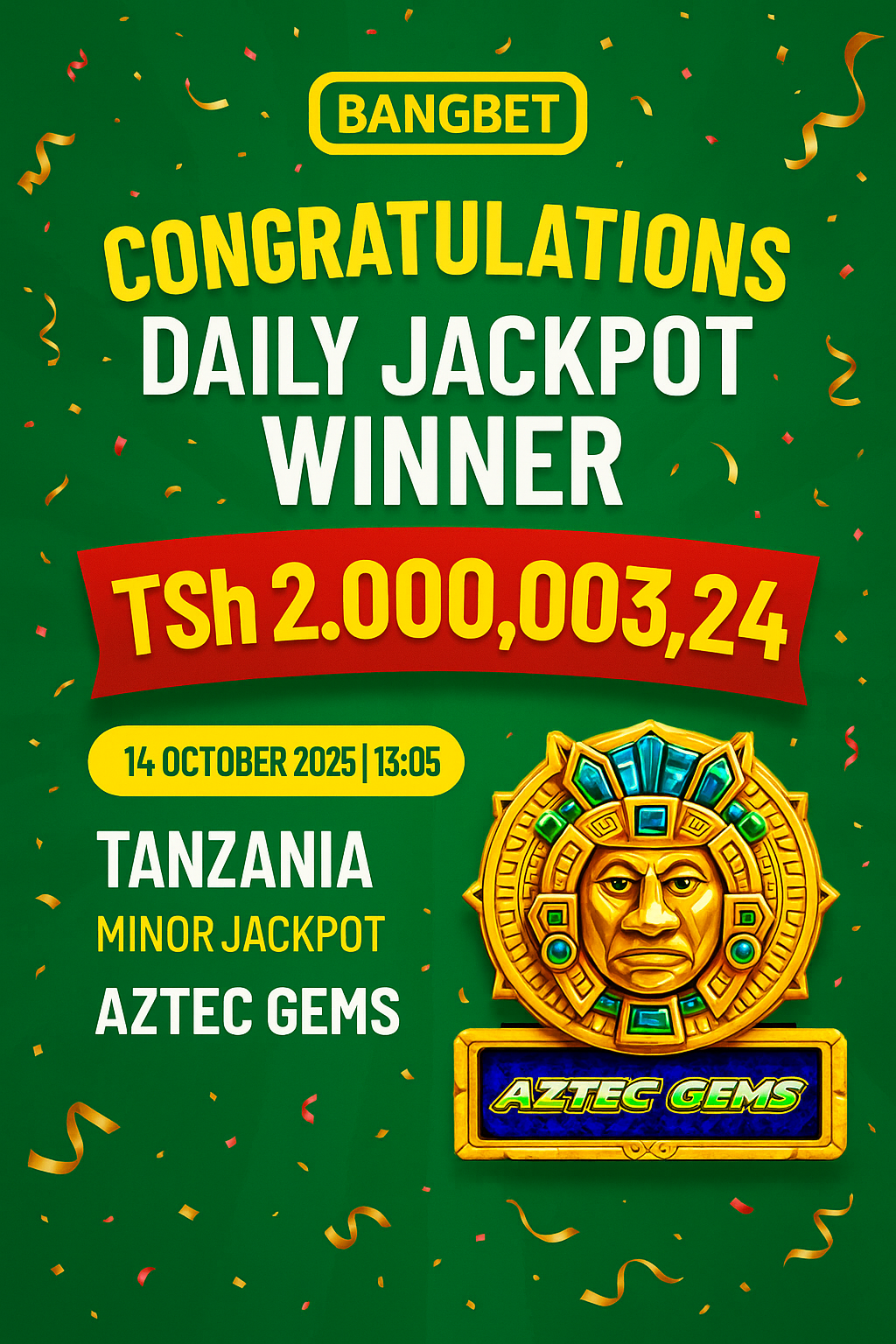 Bangbet Tanzania Daily Jackpot Winner Spotlight