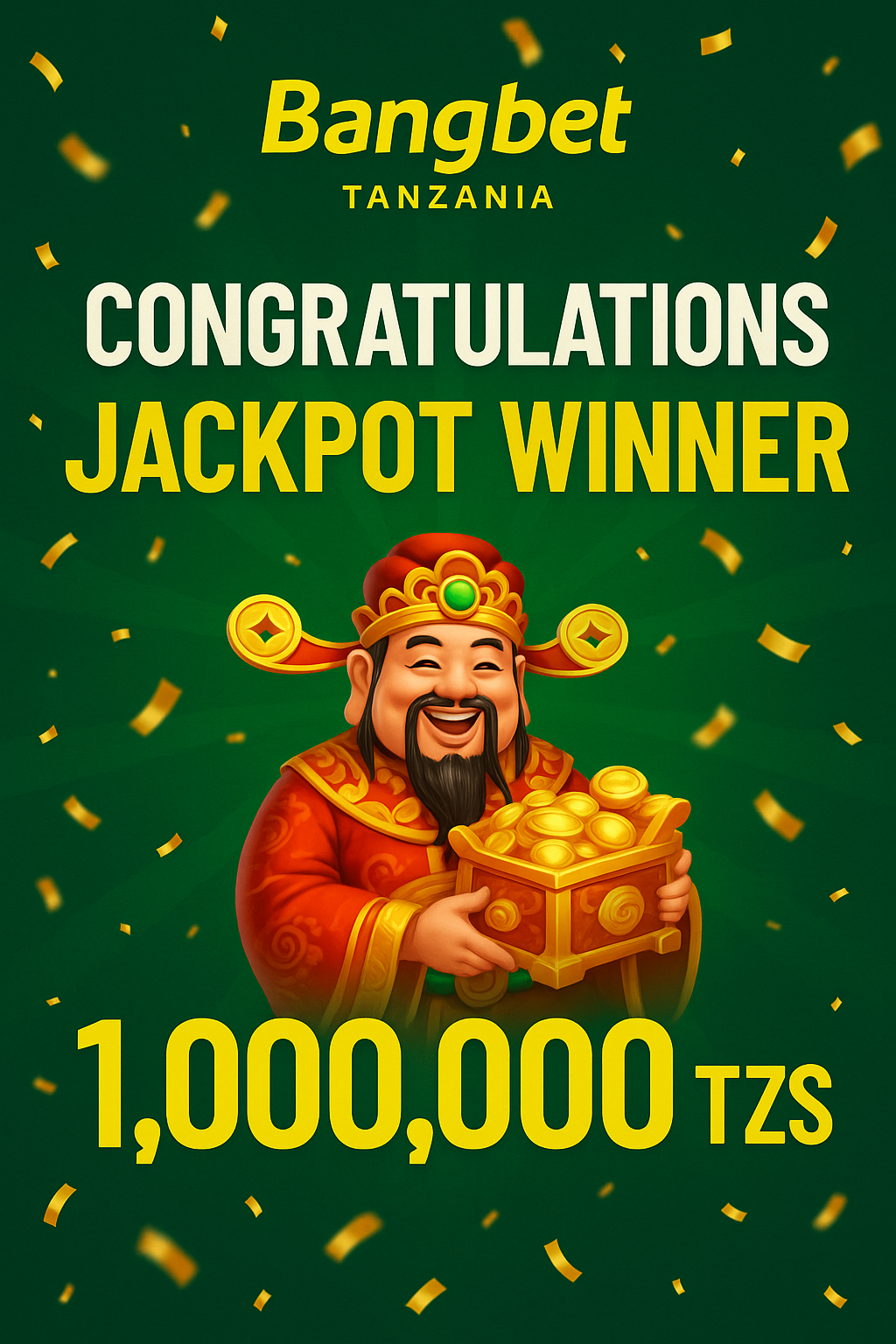 Bangbet Tanzania Awards Lucky Player with TZS 1,000,000 in Daily Jackpot Win!