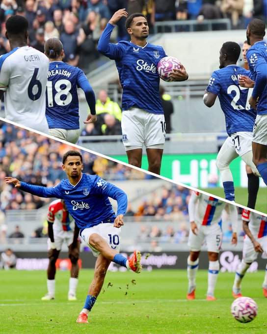 Everton 2-1 Crystal Palace: Grealish’s 93rd-Minute Winner Ends Eagles’ Unbeaten Run