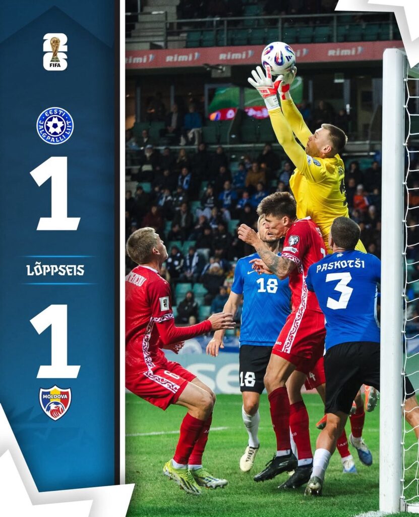 Moldova Fight Back for a 1–1 Draw Against Estonia in World Cup Qualifiers