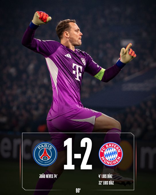 Bayern Munich Silence Paris in UCL Thriller as Luis Díaz Shines — Then Sees Red