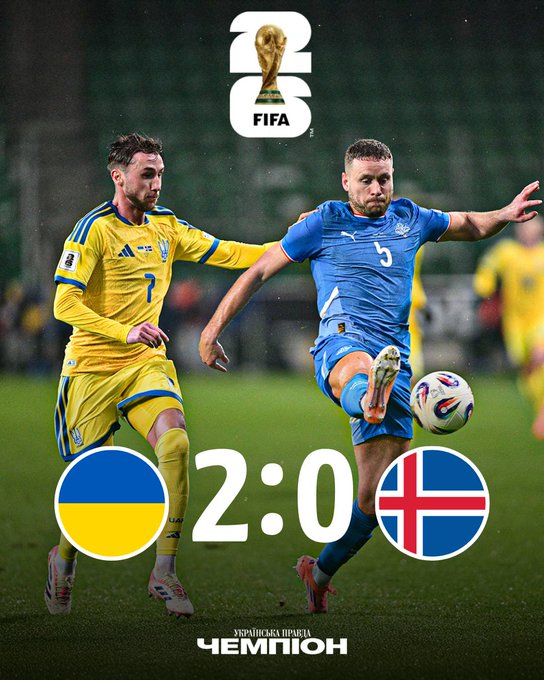 Ukraine Triumphs 2-0 Over Iceland to Reach World Cup Play-offs
