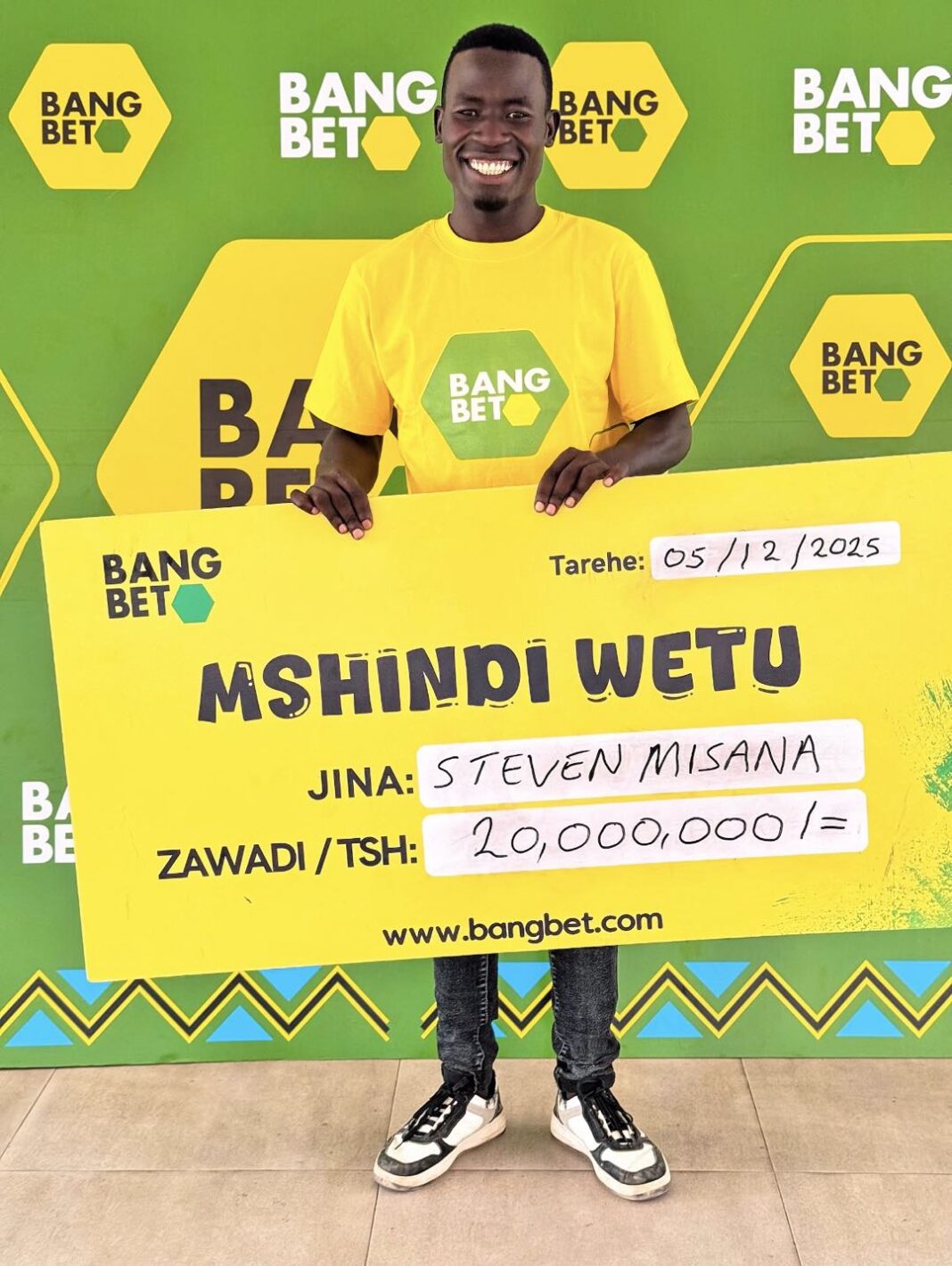 TSh 20M Aviator Win: Steven Misana Shines in Bangbet Tanzania Jackpot