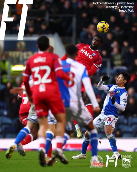 Blackburn vs Ipswich: Late Drama Seals a 1–1 Draw in Championship Round 6