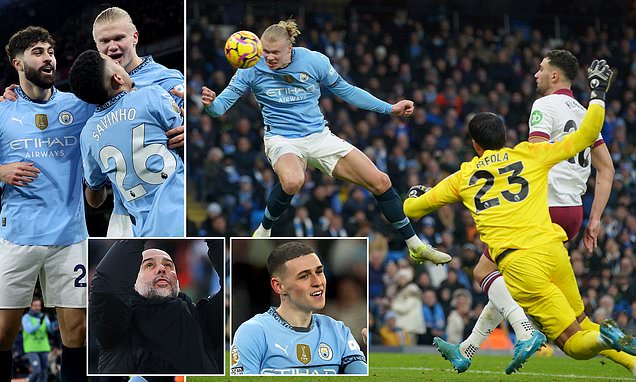 Manchester City Cruise Past West Ham to Go Top of the Premier League