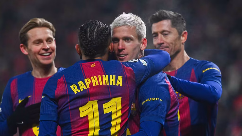 Barcelona Edge Slavia Prague 4-2 in Free-Scoring UCL Thriller