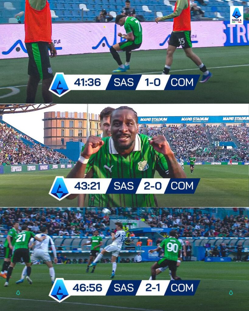 Sassuolo 2-1 Como: Neroverdi Punish Wasteful Visitors to Seal Historic Home Win