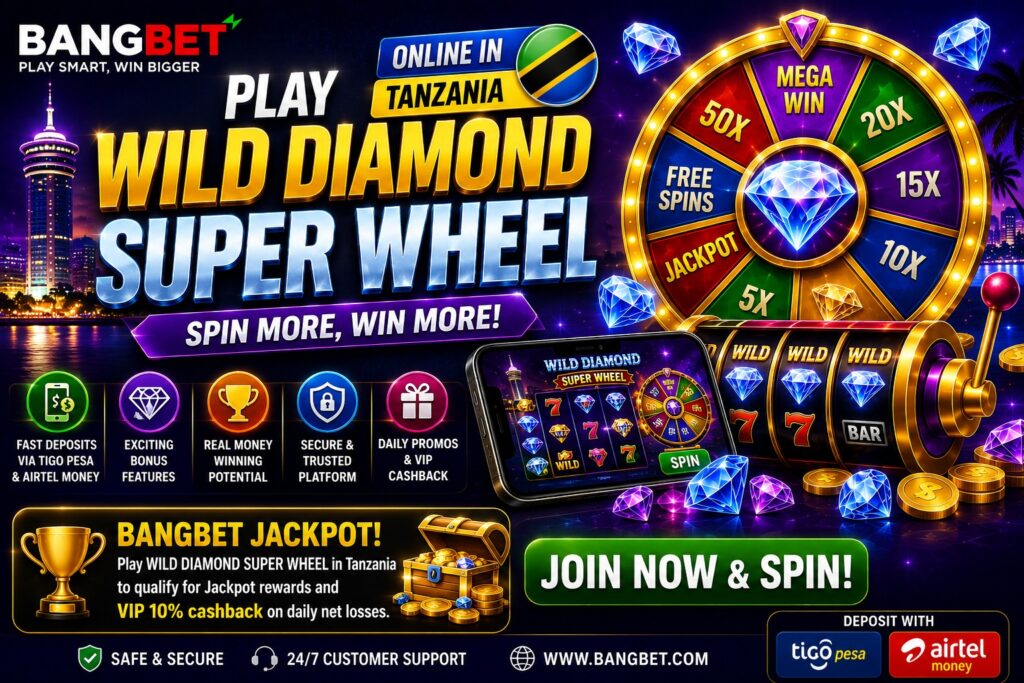 Play Wild Diamond Super Wheel Online in Tanzania and Spin for Big Rewards
