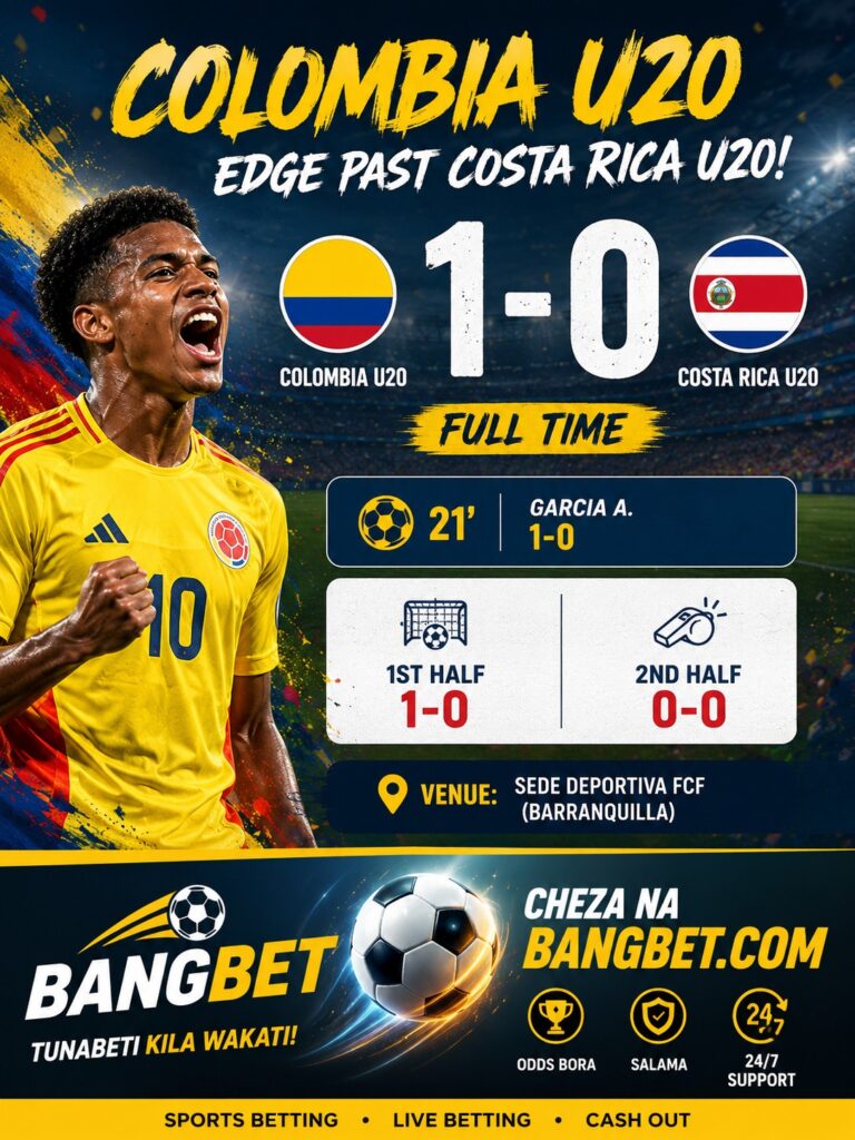 Colombia U20 Edge Costa Rica U20 in Tight Friendly Clash