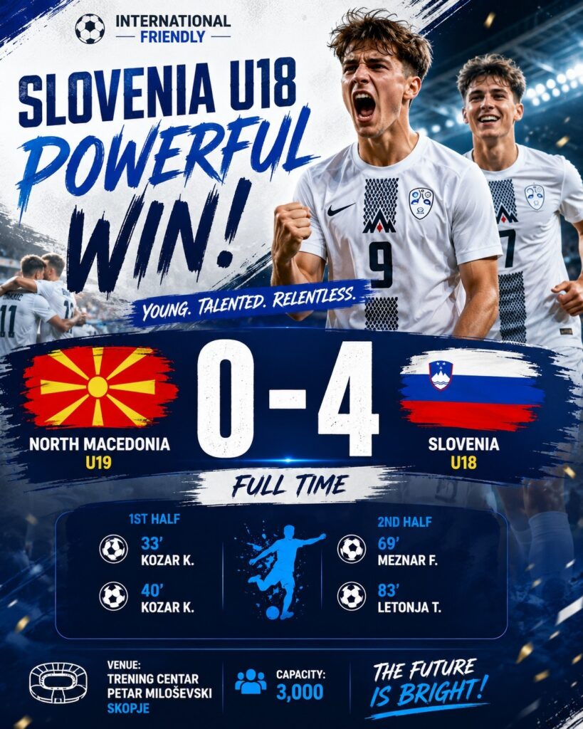 Slovenia U18 Thrash North Macedonia U19 4-0 in Dominant Friendly Victory