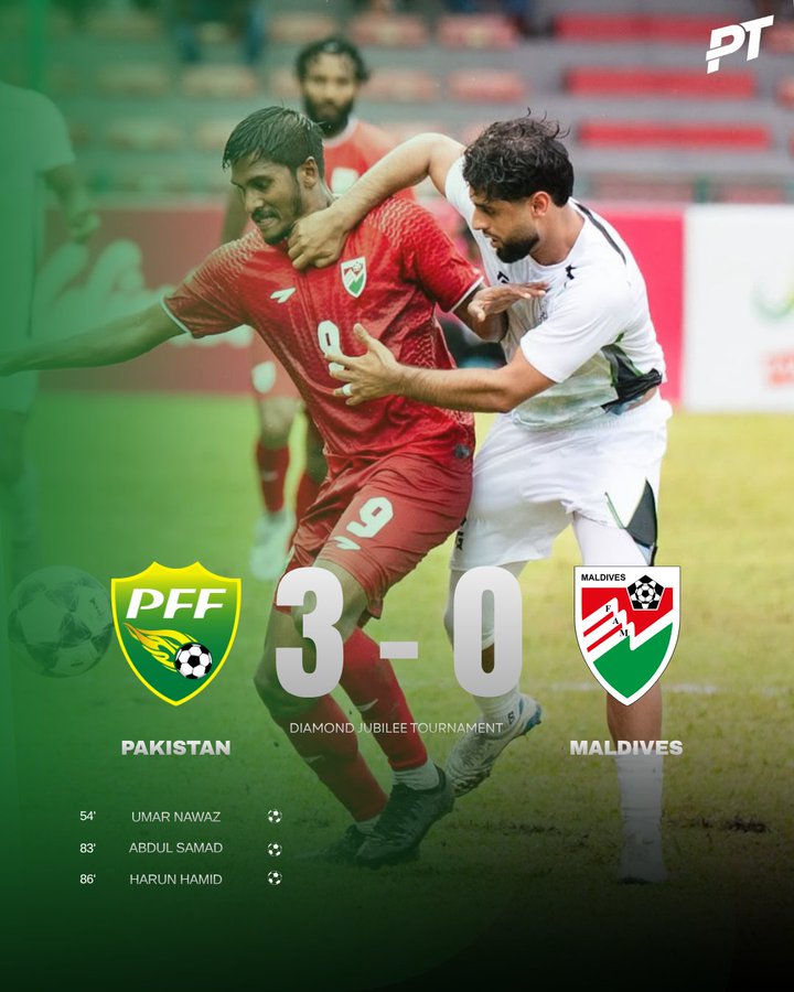 Pakistan Thrashes Maldives 3-0 in International Friendly