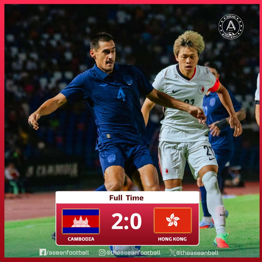 Cambodia Shock Hong Kong with Impressive 2-0 Friendly Victory