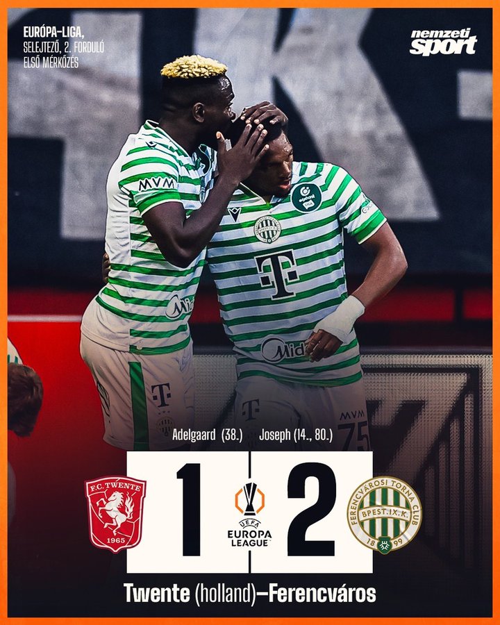 Ferencváros Beat Twente 2-1 in Europa League Qualifier 