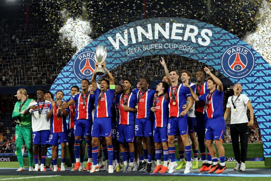 PSG 2-1 Aston Villa: Doué Aipa PSG Taji la Super Cup