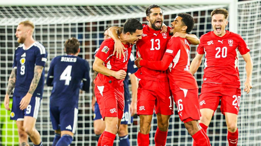 Switzerland Cruise Past 10-Man Scotland 3-0 in UEFA Nations League