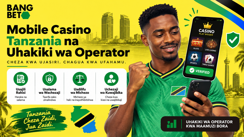Mwanaume akiwa ameinua ngumi kwa furaha huku akitazama skrini ya simu iliyoonyesha muonekano wa mobile casino iliyohakikiwa.