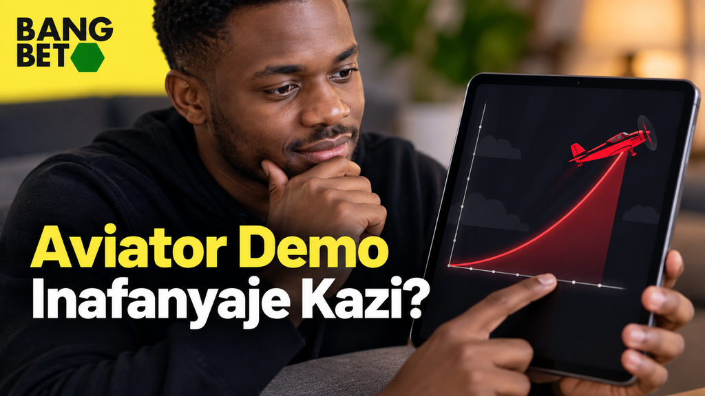 Aviator Demo Inafanyaje Kazi Kwenye Simu au Kompyuta? Mchezaji akitazama kwa makini skrini ya kompyuta kibao inayoonyesha grafu ya ndege ikiruka katika hali ya demo