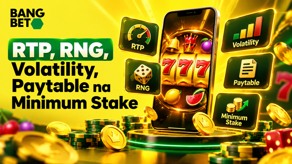 RTP, RNG, Volatility, Paytable na Minimum Stake ya Sloti