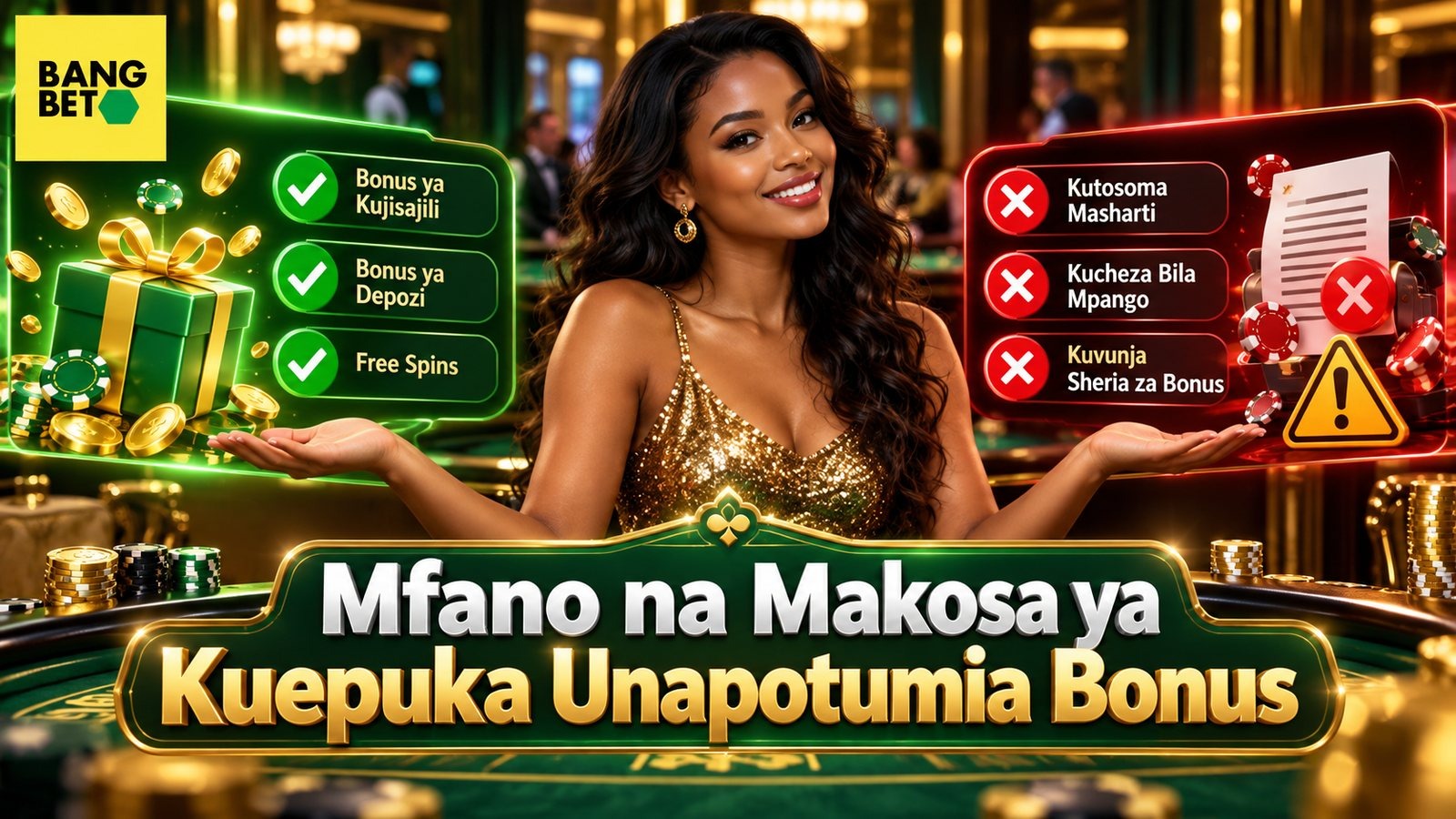 Mfano na Makosa ya Kuepuka Unapotumia Bonus