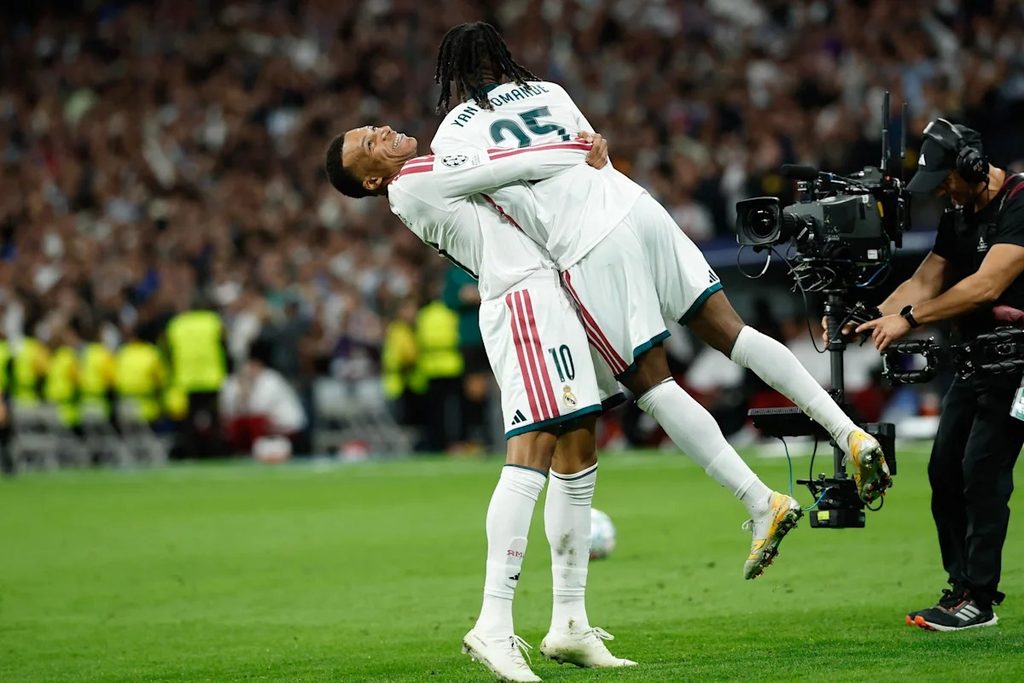 Kylian Mbappe na Yan Couto Ushangiliaji wa Bao Real Madrid