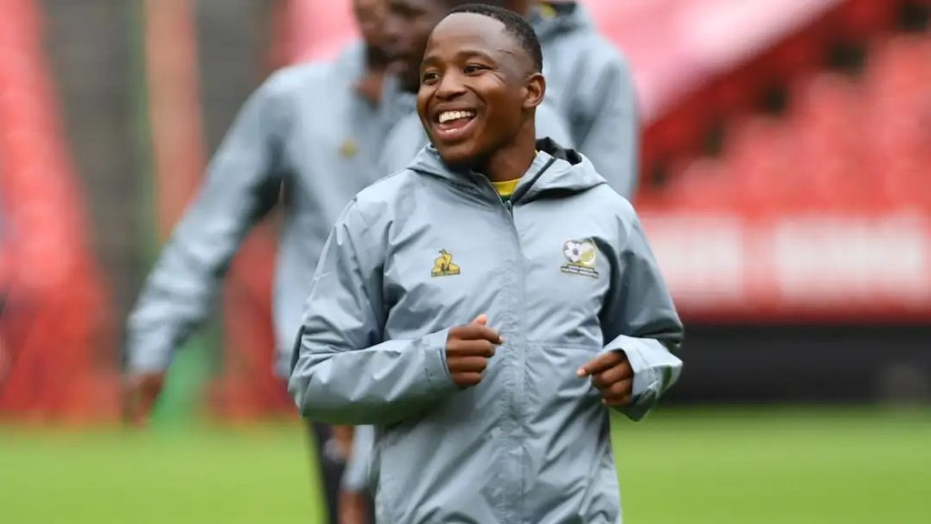 Keletso Makgalwa Akiwa na Furaha Katika Mazoezi