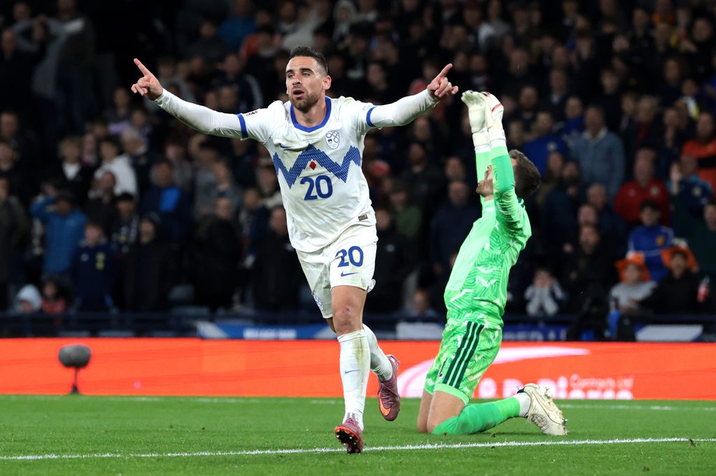 Slovenia Stun Scotland 2-1 in Nations League Comeback