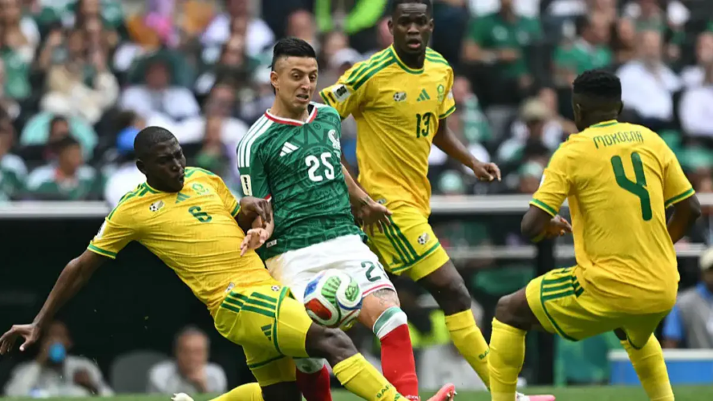 four players in action