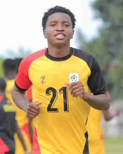 Allan Okello training in Uganda Cranes Jersey ahead of AFCON Game