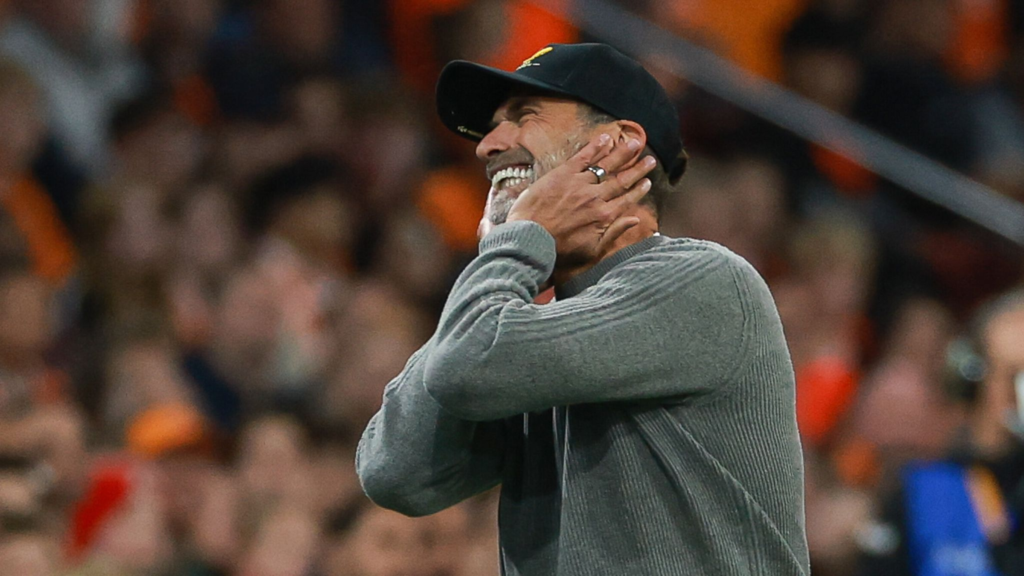 Germany head coach Jürgen Klopp pictured during the Nations League draw involving the Netherlands.