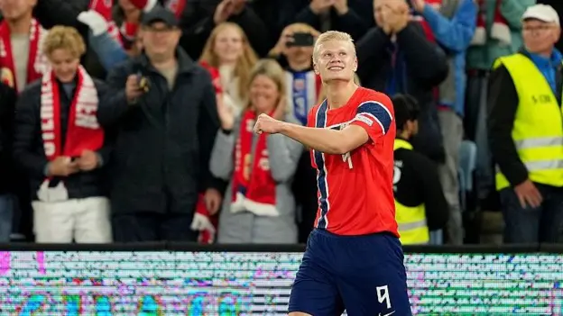 Norway and Manchester City forward Erling Haaland, who has scored nine goals in his last six appearances for club and country.