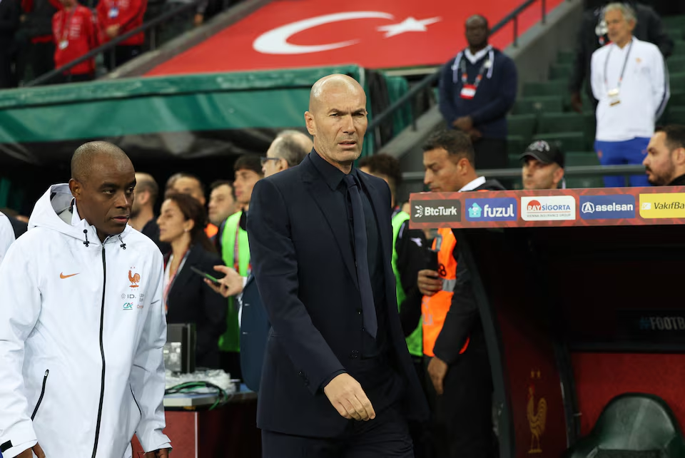 France head coach Zinedine Zidane before the UEFA Nations League match against Turkey at Kocaeli Stadium, 25 September 2026.