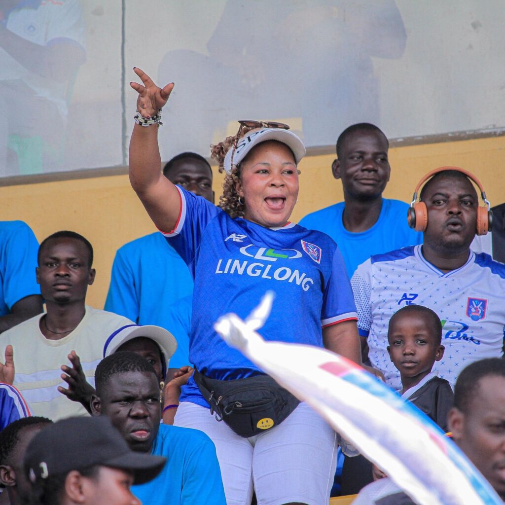 SC Villa supporters watching their team play Kataka FC.