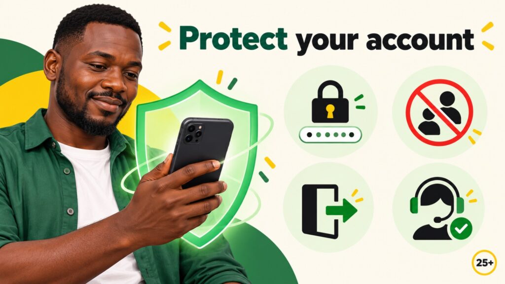 Ugandan customer protecting his Bangbet account with security measures.