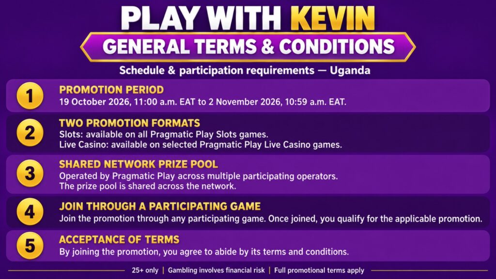 Play with Kevin promotion schedule and participation conditions.