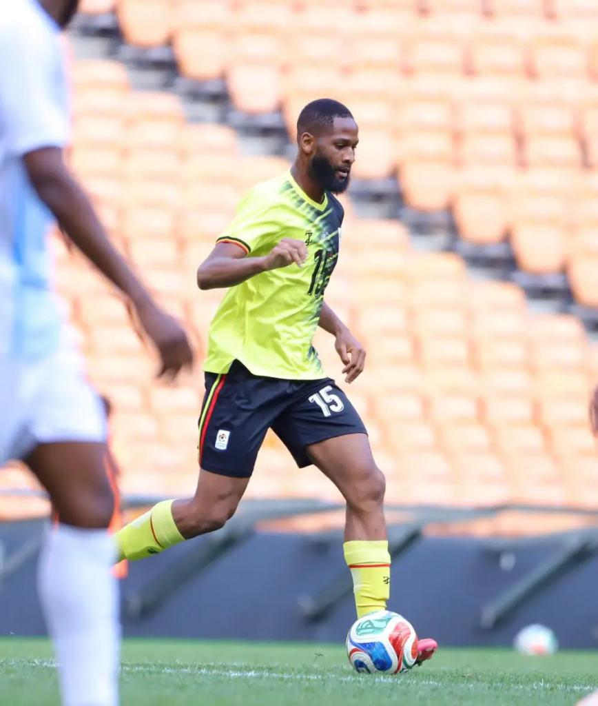 Uganda Cranes player Abdoulaye Sissako in action against DR Congo during his debut appearance.