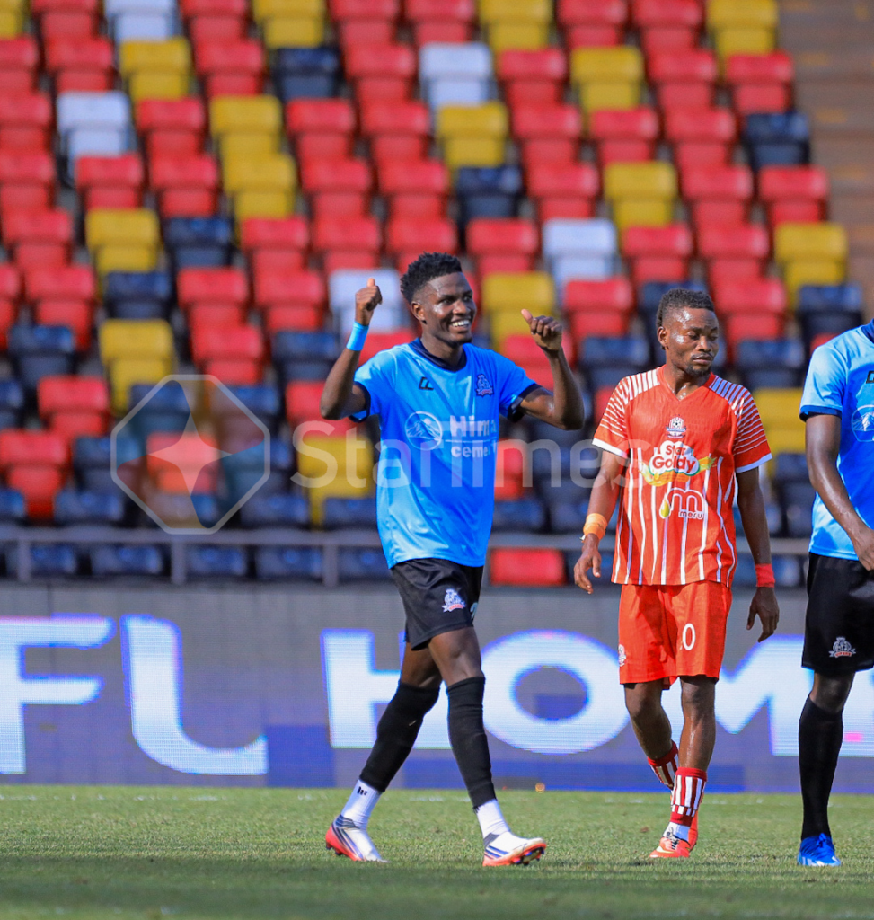 Usama Arafat celebrates after scoring Vipers’ second goal.